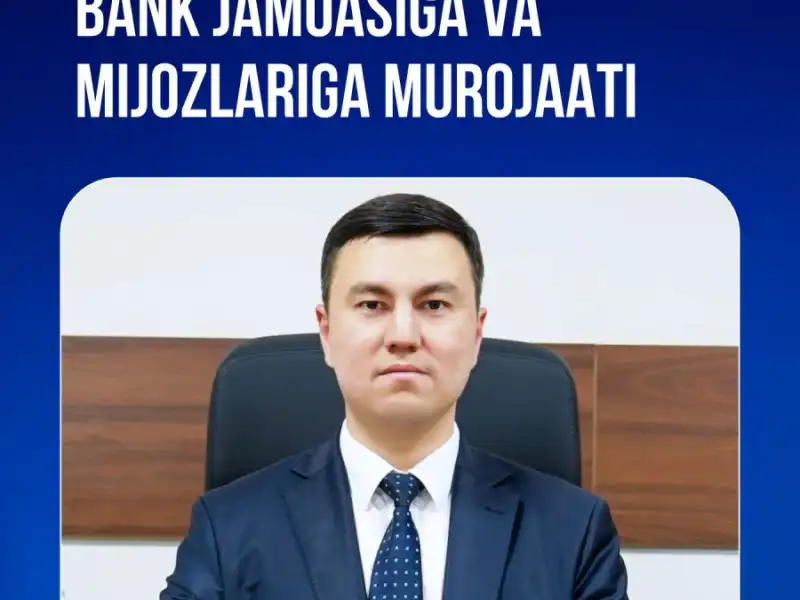 “Turonbank” ATB Boshqaruvining bank jamoasi va mijozlariga murojaati